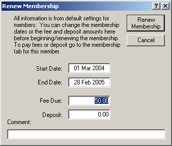 Member Renewal